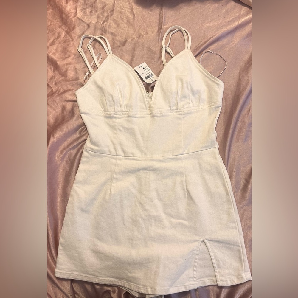 White Strappy Mini Dress